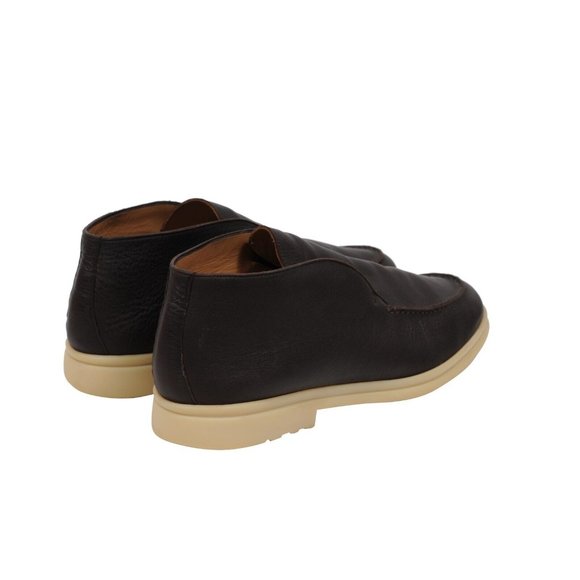 Loro Piana Mens Open Walk Boots Size US 11.5 EU 44.5 Brown Leather Ankle Chukkas - Picture 7 of 11